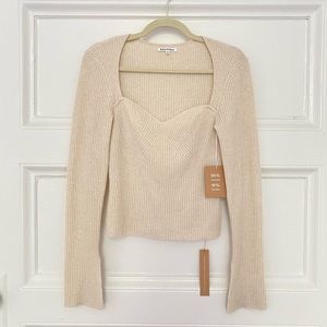 Reformation (NWT) Glenna Cashmere Sweater in color Grossamer